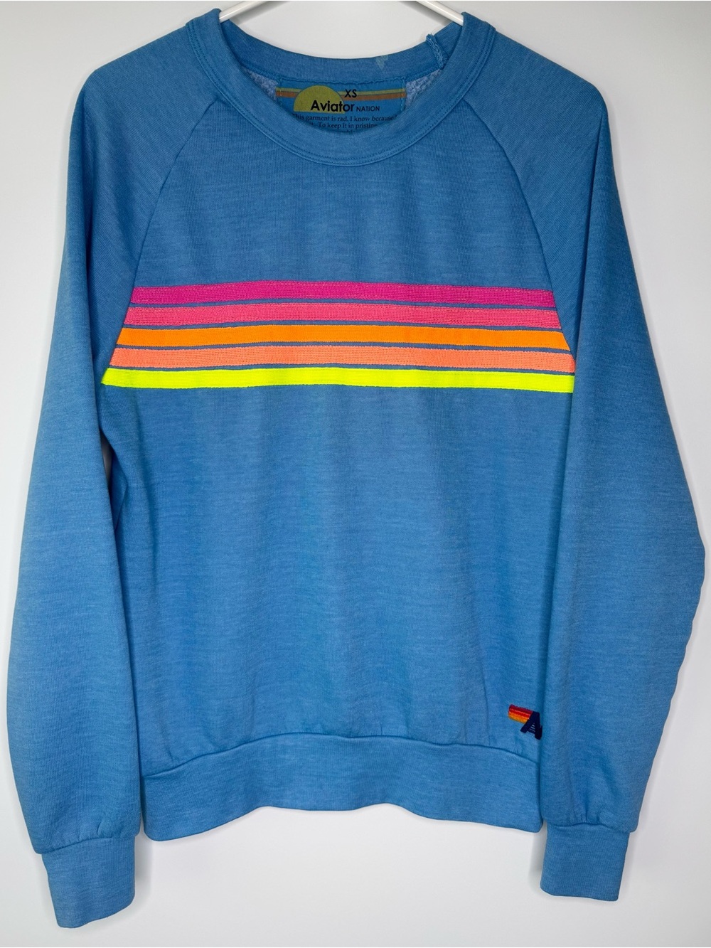 Aviator Nation 5 Stripe Crewneck Sweatshirt